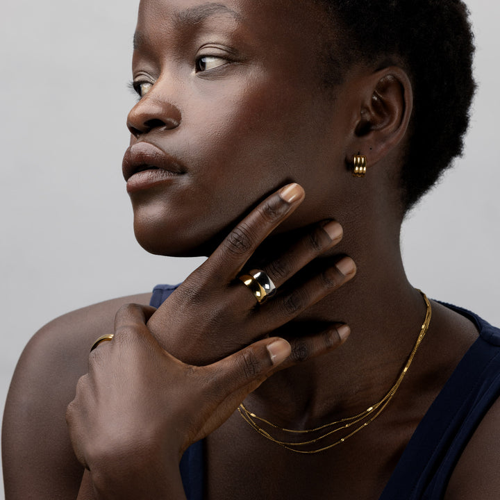 Mika - Collier Multi Chaînes en Acier Inoxydable