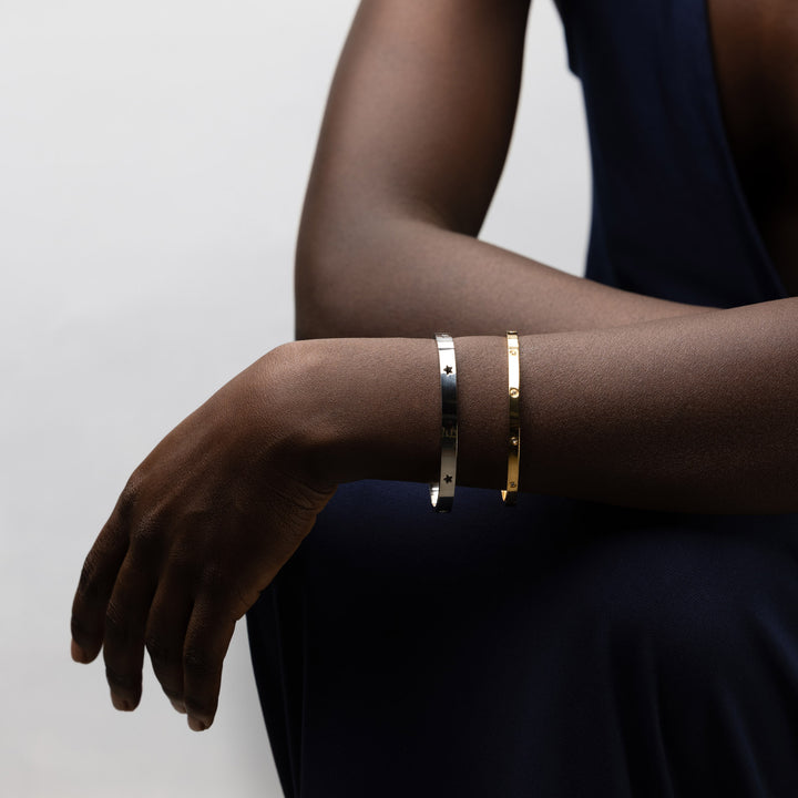 Leia - Bracelet Bangle Étoile en Acier Inoxydable