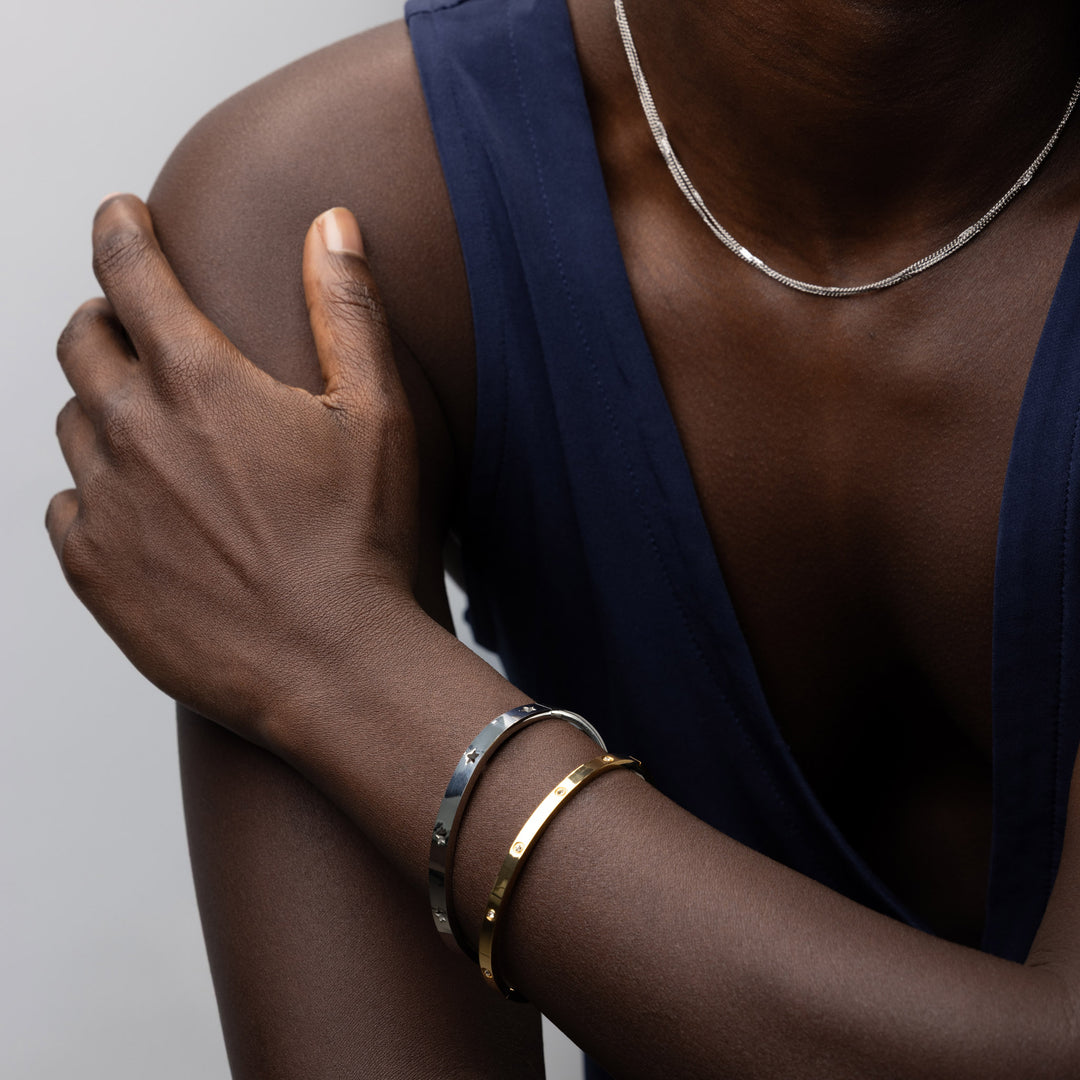 Leia - Bracelet Bangle Étoile en Acier Inoxydable