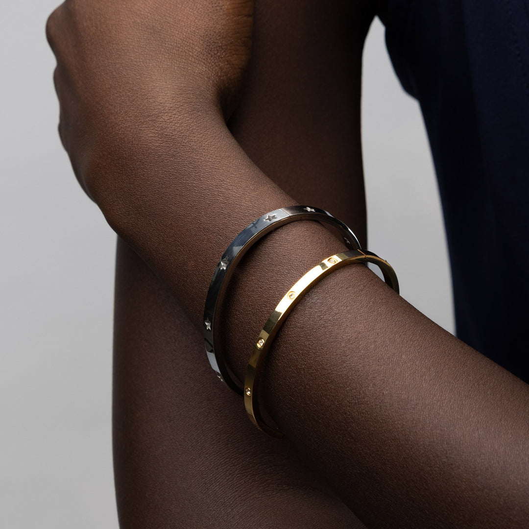 Leia - Bracelet Bangle Étoile en Acier Inoxydable