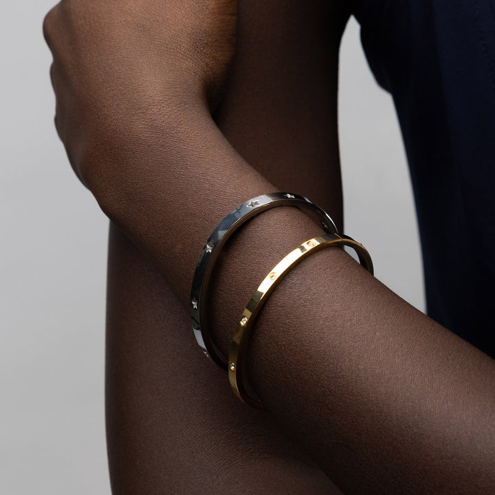 Leia - Bracelet Bangle Étoile en Acier Inoxydable