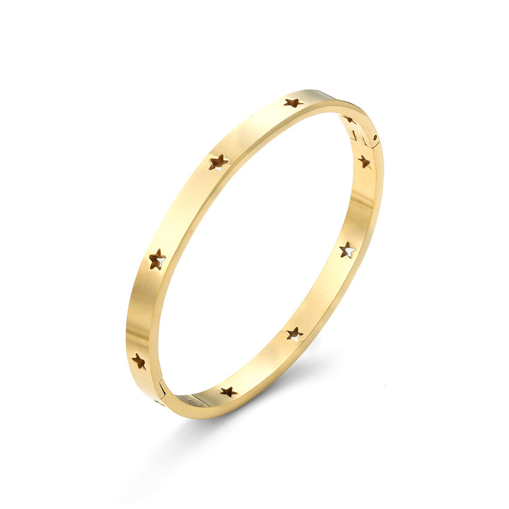 Leia - Bracelet Bangle Étoile en Acier Inoxydable