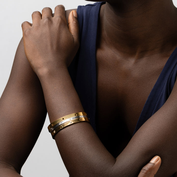 Leia - Bracelet Bangle Étoile en Acier Inoxydable