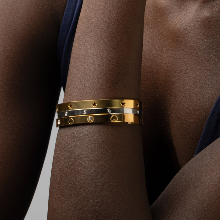 Leia - Bracelet Bangle Étoile en Acier Inoxydable