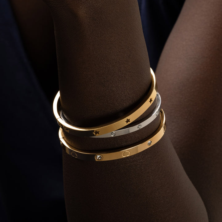 Leia - Bracelet Bangle Étoile en Acier Inoxydable