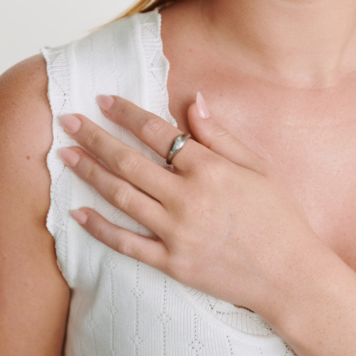 Eline - Kristallen Ring Roestvrij Staal