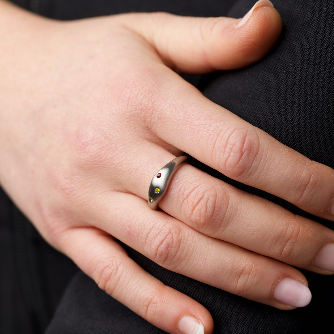 Eline - Kristallen Ring Roestvrij Staal