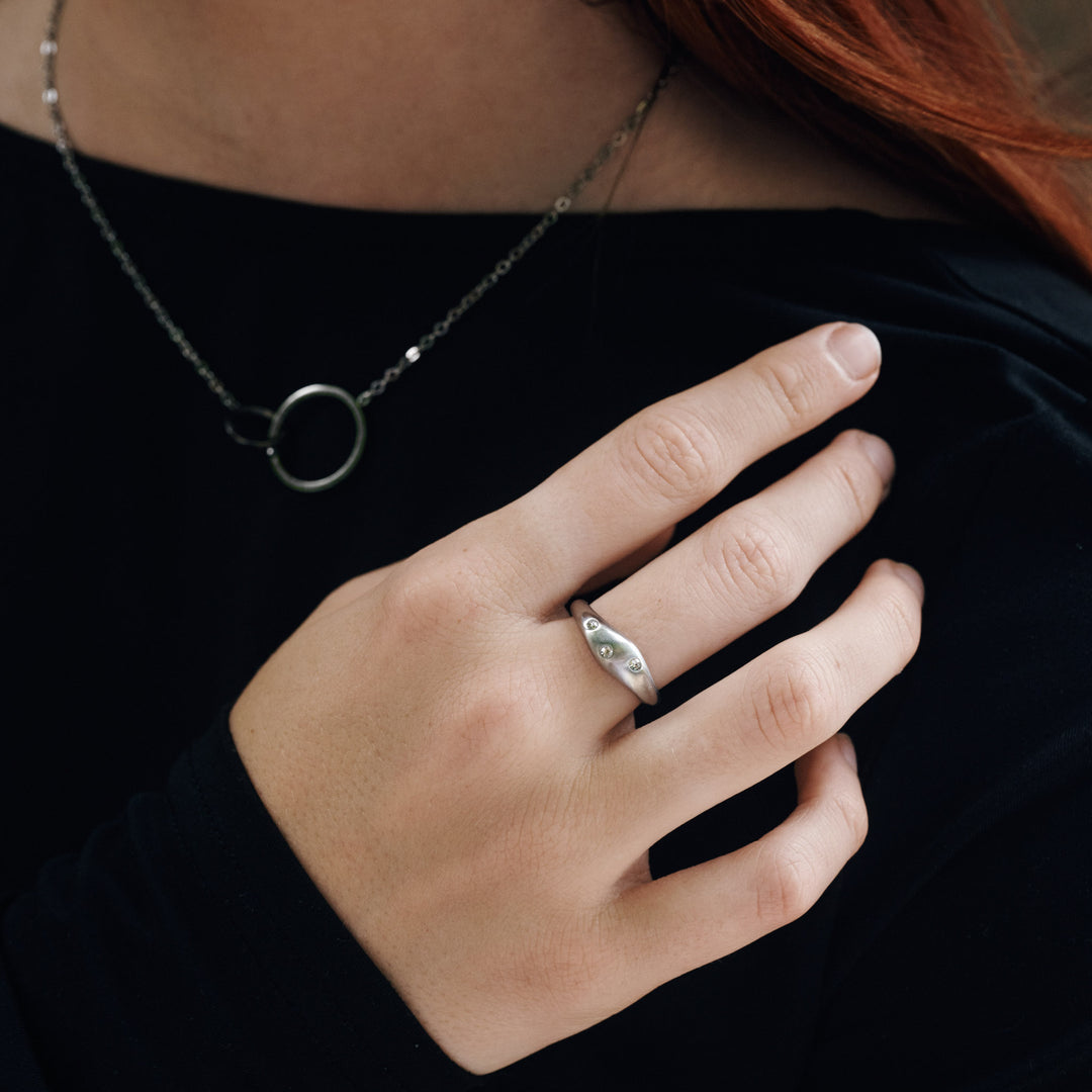 Eline - Kristallen Ring Roestvrij Staal