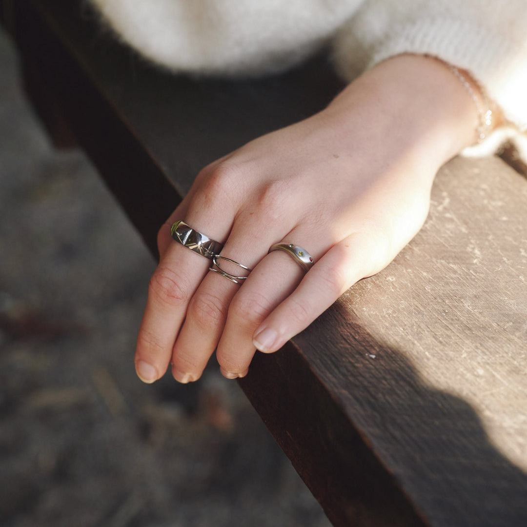 Eline - Kristallen Ring Roestvrij Staal