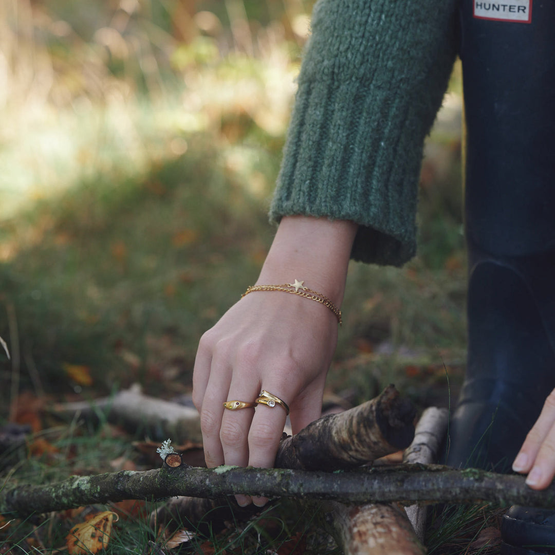 Eline - Kristallen Ring Roestvrij Staal