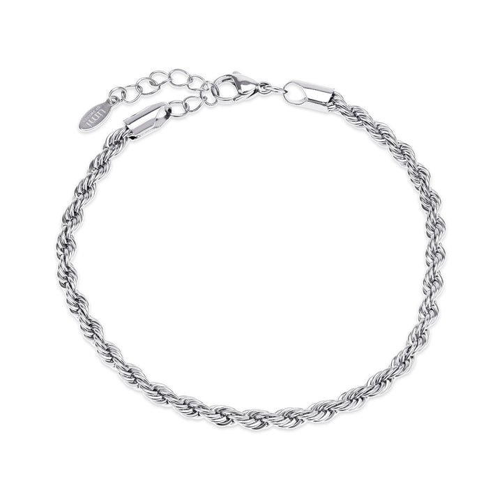 Gustav - koordketting armband roestvrij staal