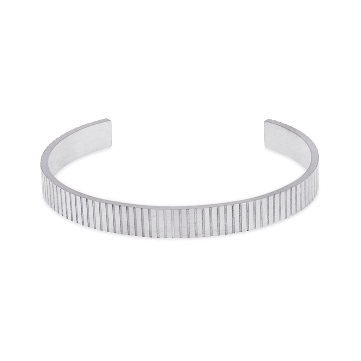 Tage - Geribbelde Bangle Armband Roestvrij Staal