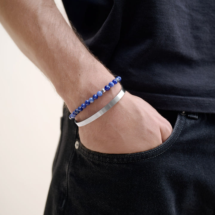 Tristan - Slanke Armband van Roestvrij Staal