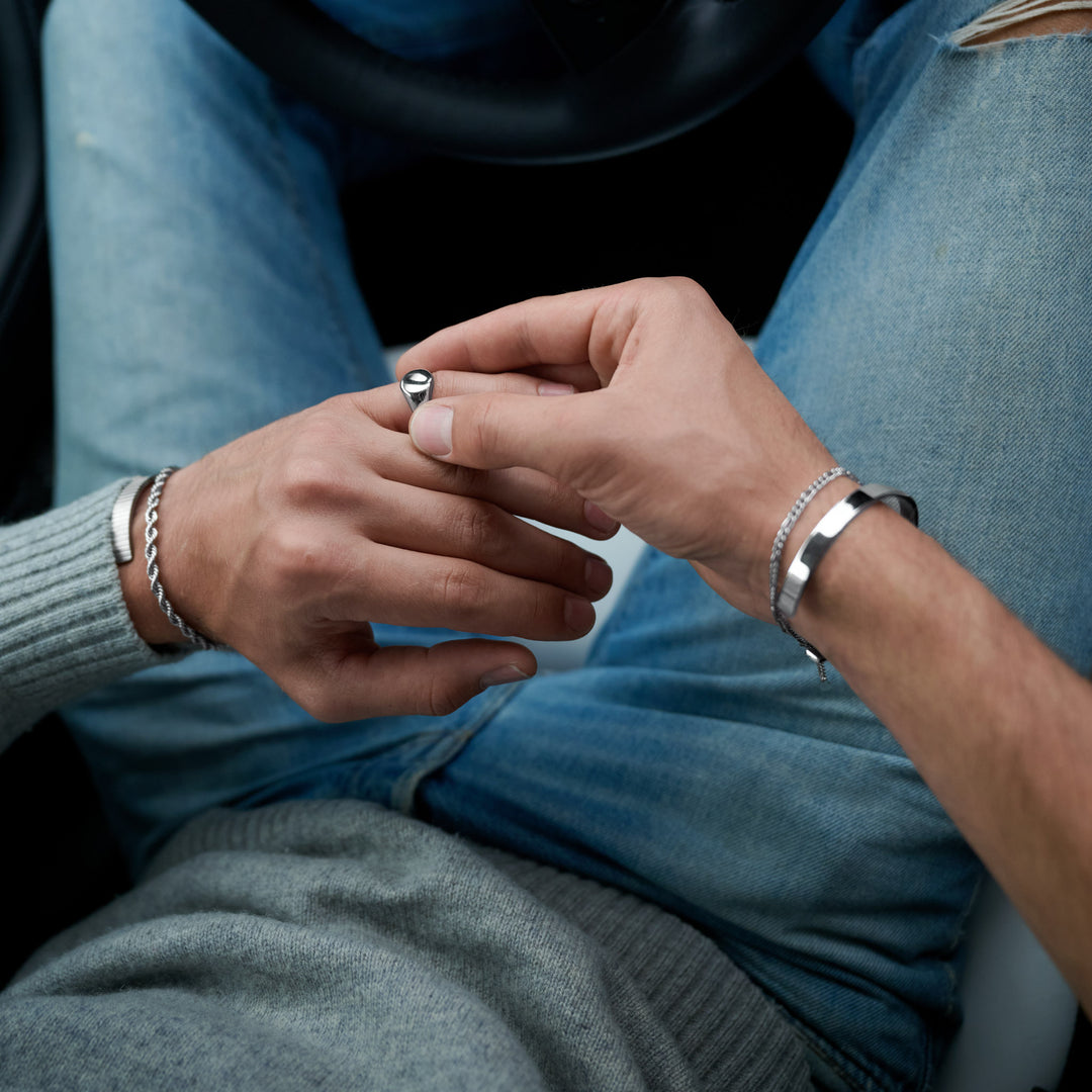 Tristan - Slanke Armband van Roestvrij Staal