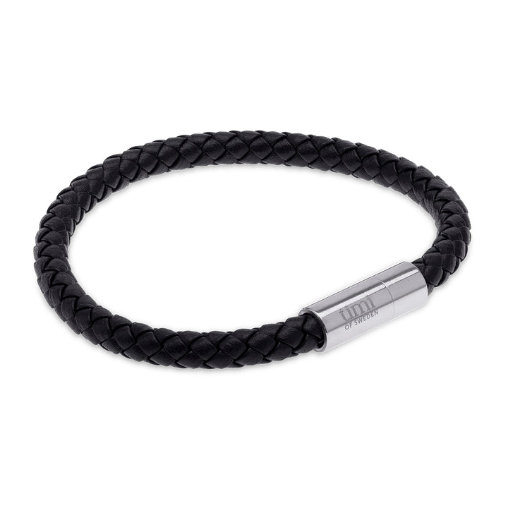 Oliver - Leren Armband Roestvrij Staal