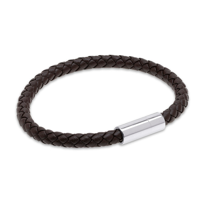 Oliver - Leren Armband Roestvrij Staal