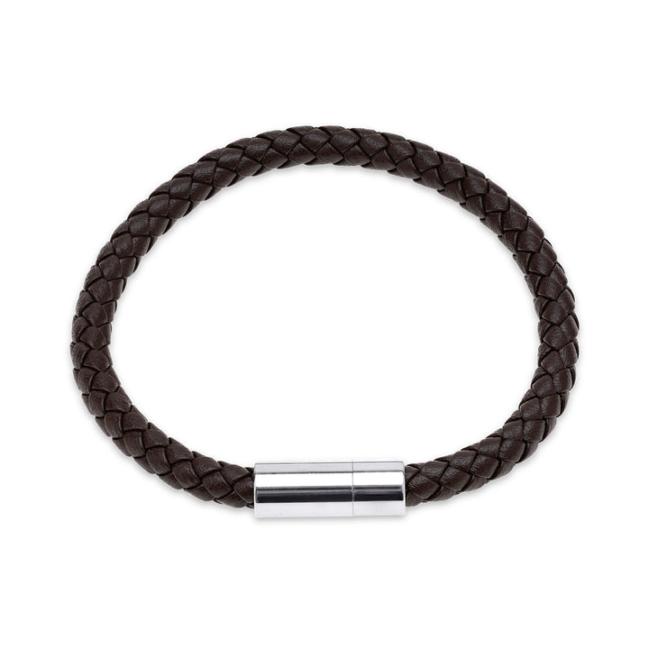 Oliver - Leren Armband Roestvrij Staal
