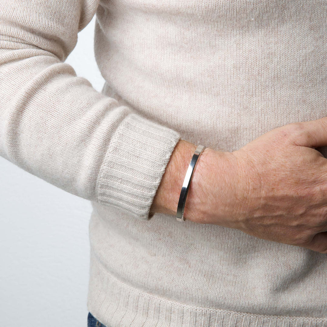 Frans - Bracelet Jonc en Acier Inoxydable