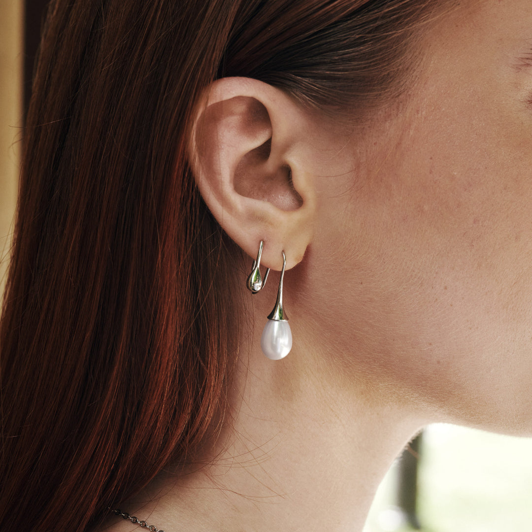 Janni - Boucles d'oreilles en perle en acier inoxydable