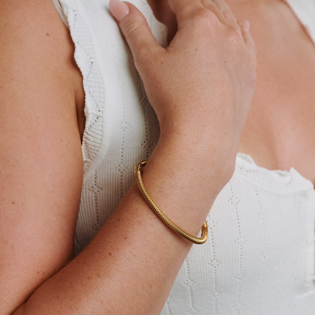 Laerke - Bracelet arrondi en acier inoxydable