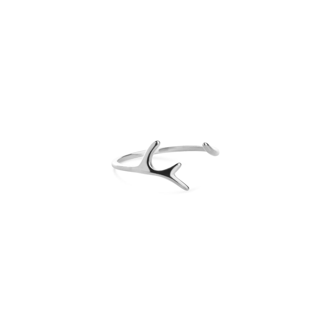 Janna - Bague délicate en branchette en acier inoxydable