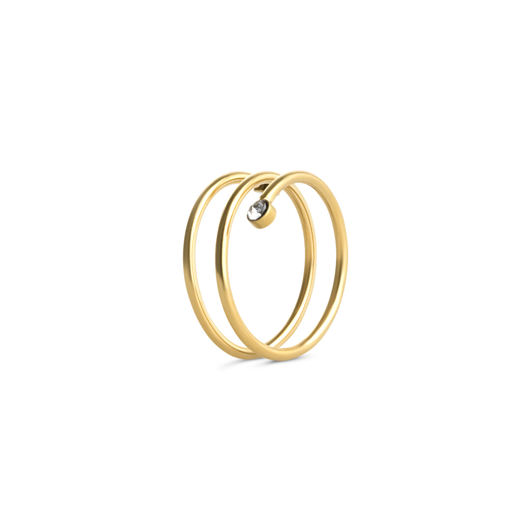 Lykke - Crystal Swirl Ring Roestvrij Staal