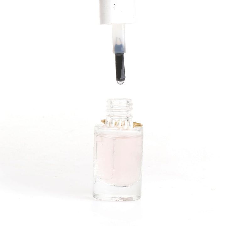 Loanna - Bague délicate en perle en acier inoxydable