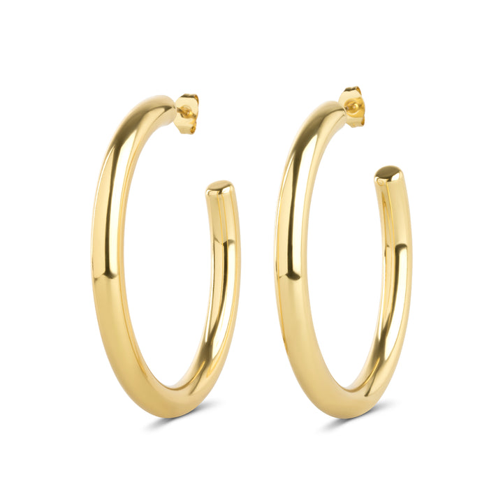 Stine - Boucles d'oreilles clous anneau en acier inoxydable