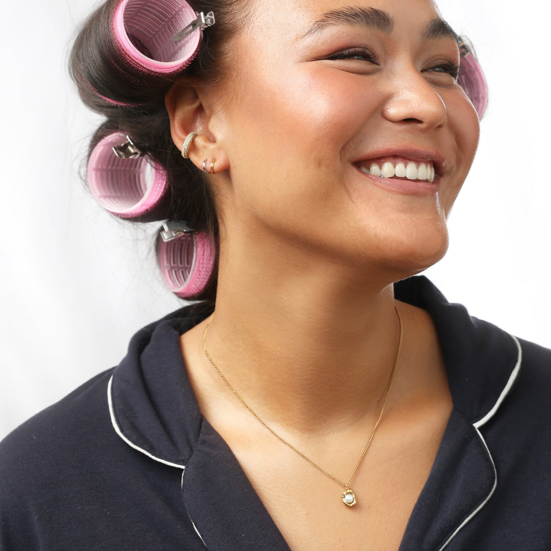 Solina - Kristallen Ear Cuff Roestvrij Staal