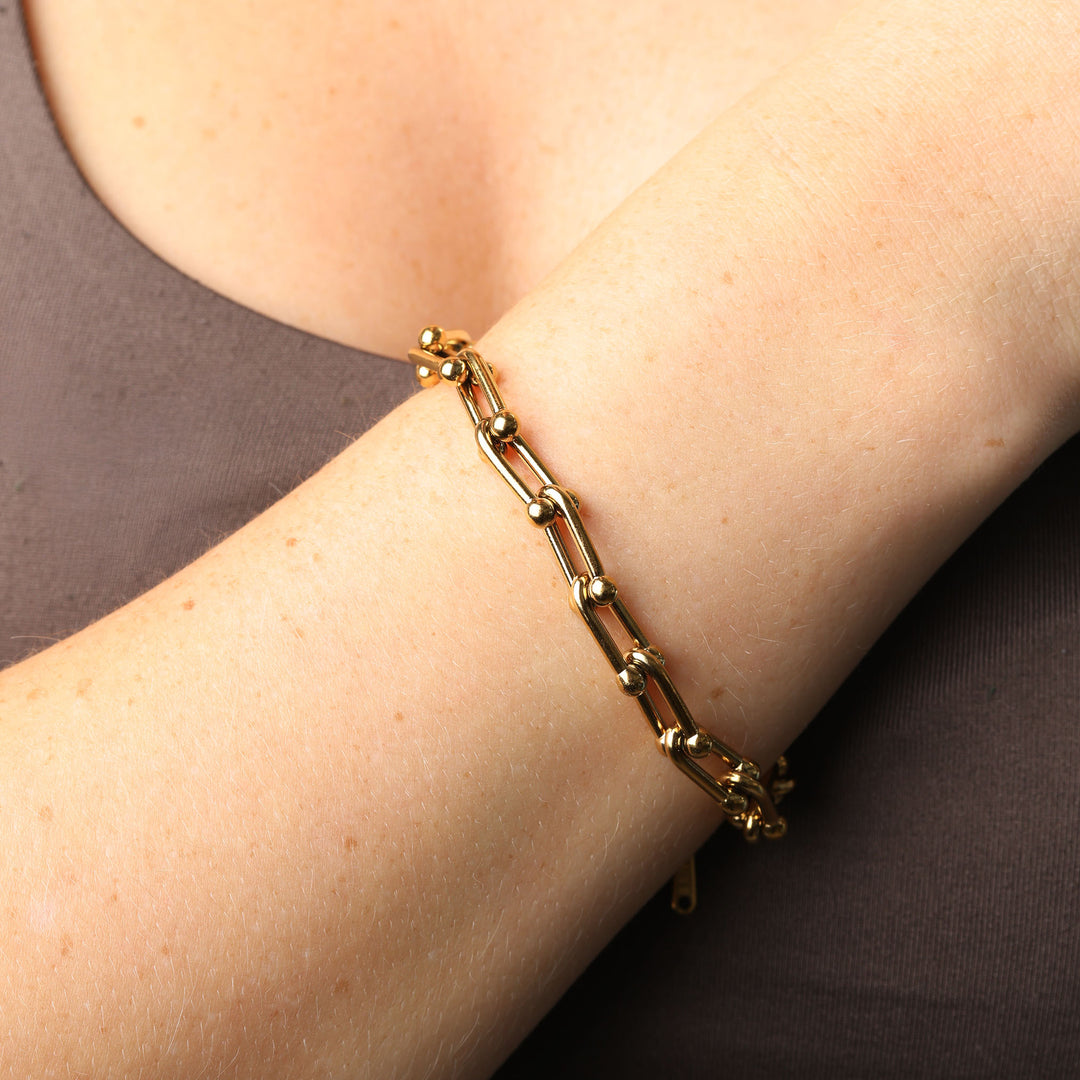 Betty - Paperclip Schakel Armband Roestvrij Staal