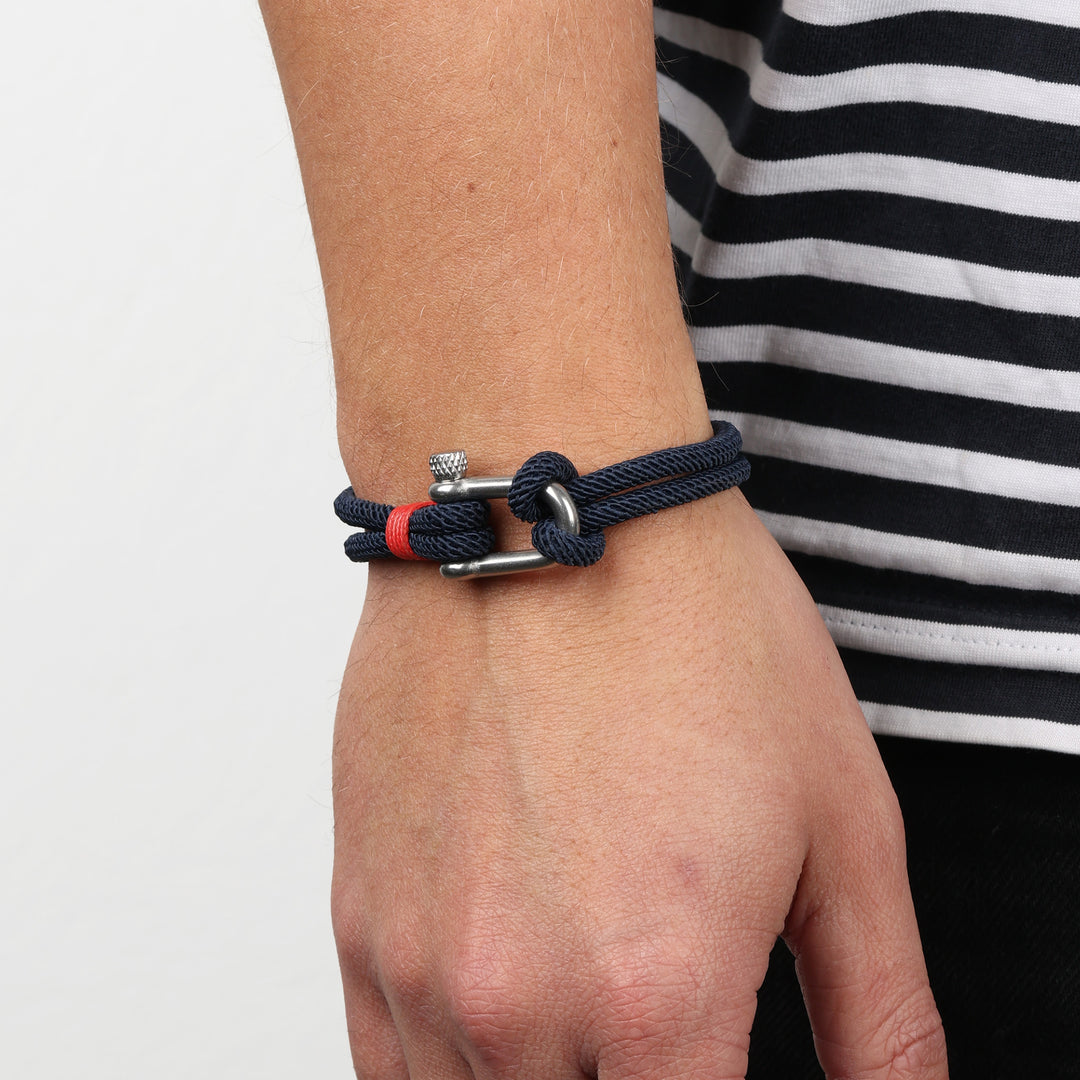 Adam - Bracelet en corde en acier inoxydable