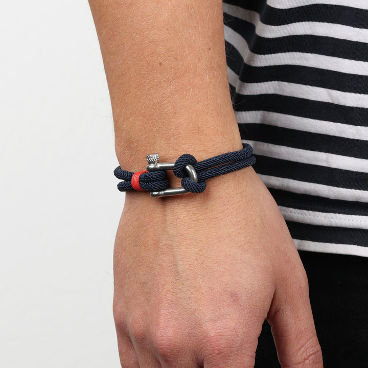 Adam - Bracelet en corde en acier inoxydable
