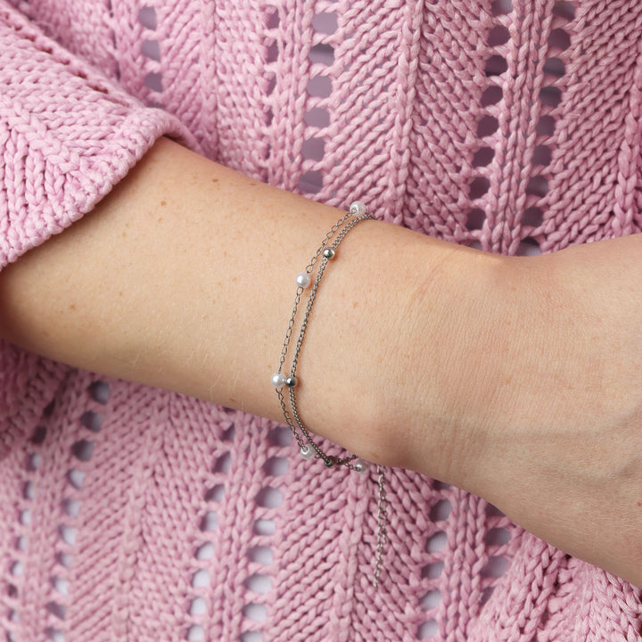 Lo - Gelaagde Ketting Armband Roestvrij Staal