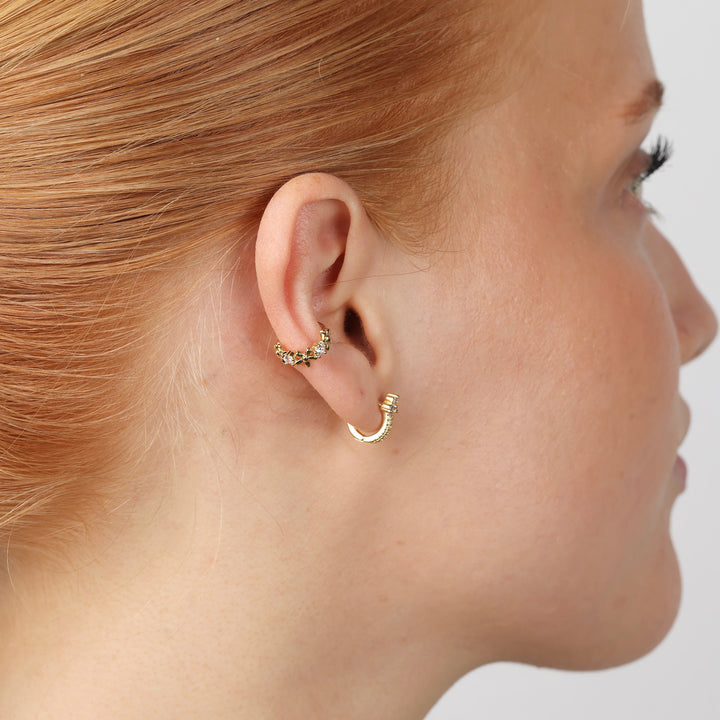 Georgie - Bloemen Ear Cuff Roestvrij Staal