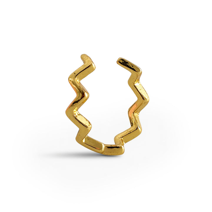 Eila - Golvende Ear Cuff van roestvrij staal