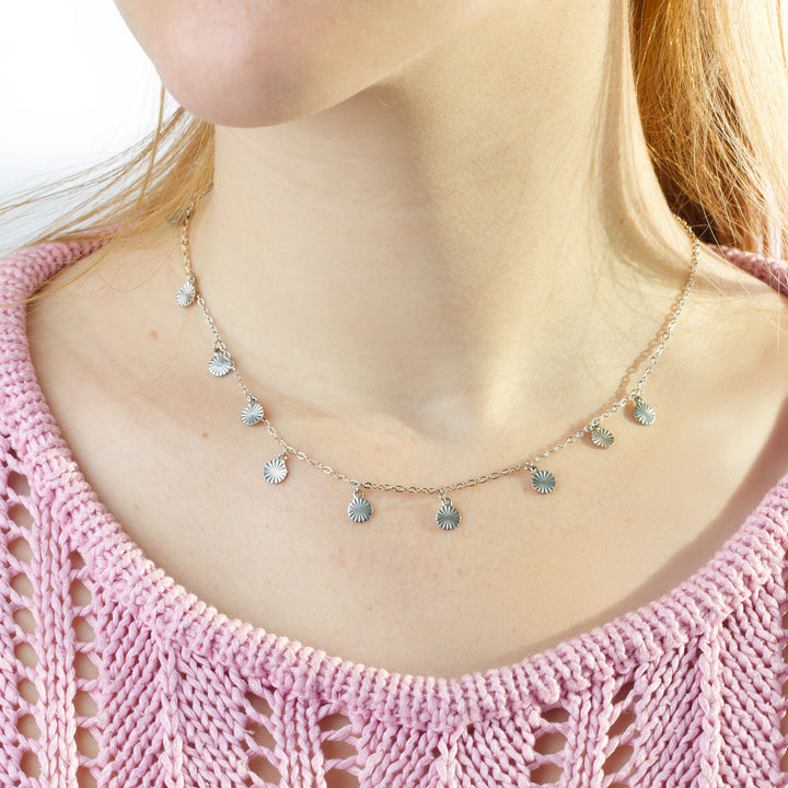 Liv - Coin Charm Ketting Roestvrij Staal