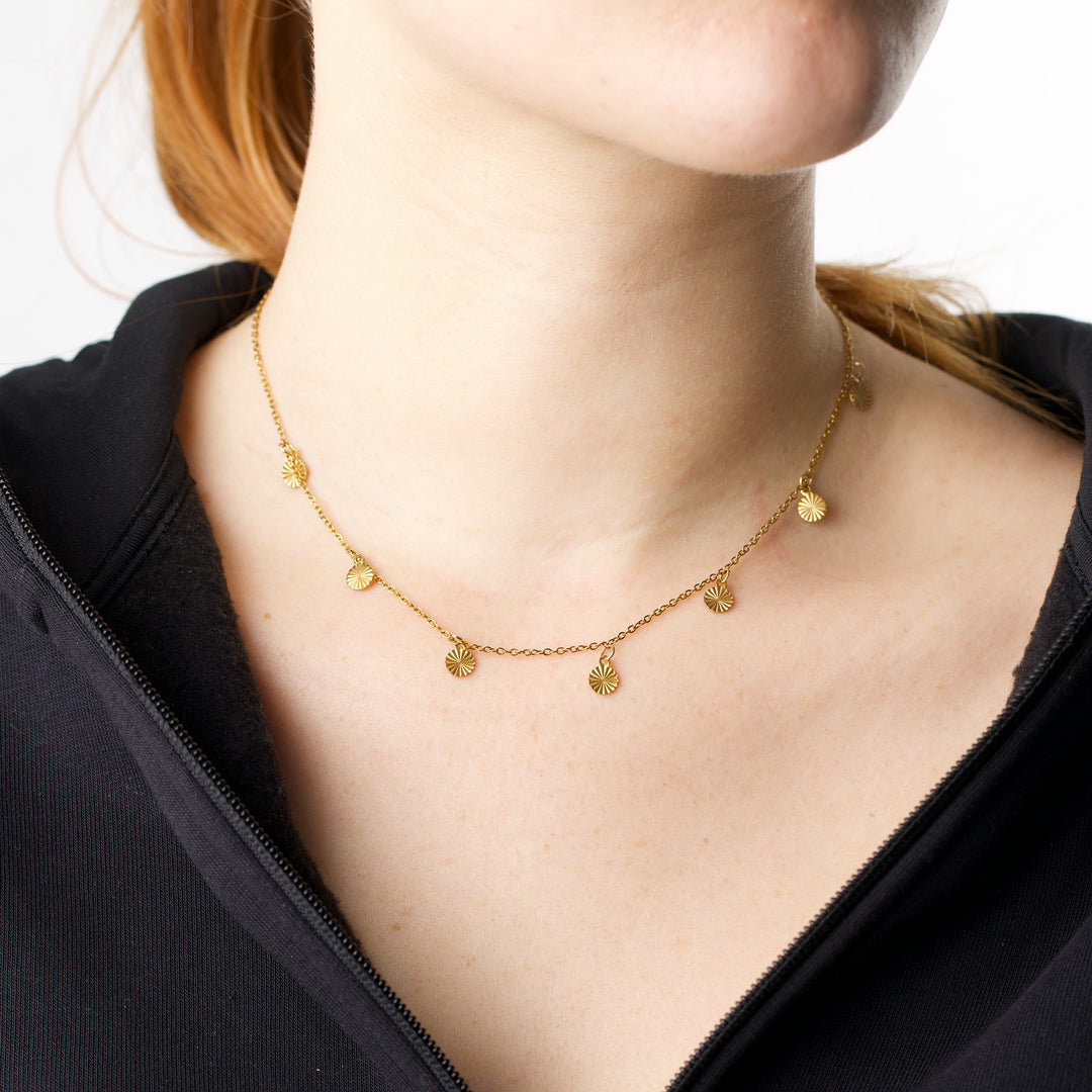 Liv - Coin Charm Ketting Roestvrij Staal