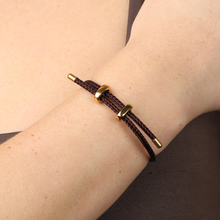 Cordelia - Bracelet en corde en acier inoxydable