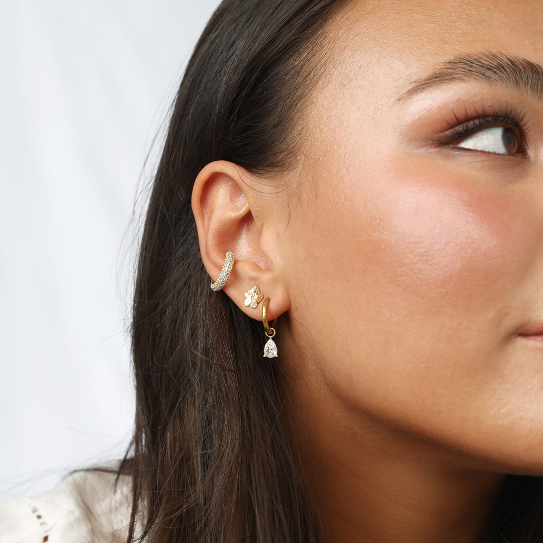 Sadia - Bloem Oorknopjes Roestvrij Staal