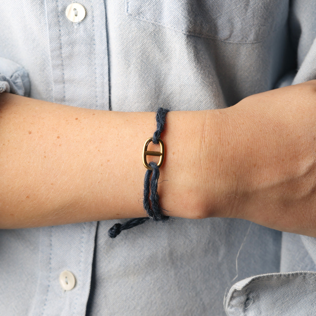 Alex - Bracelet en corde en acier inoxydable
