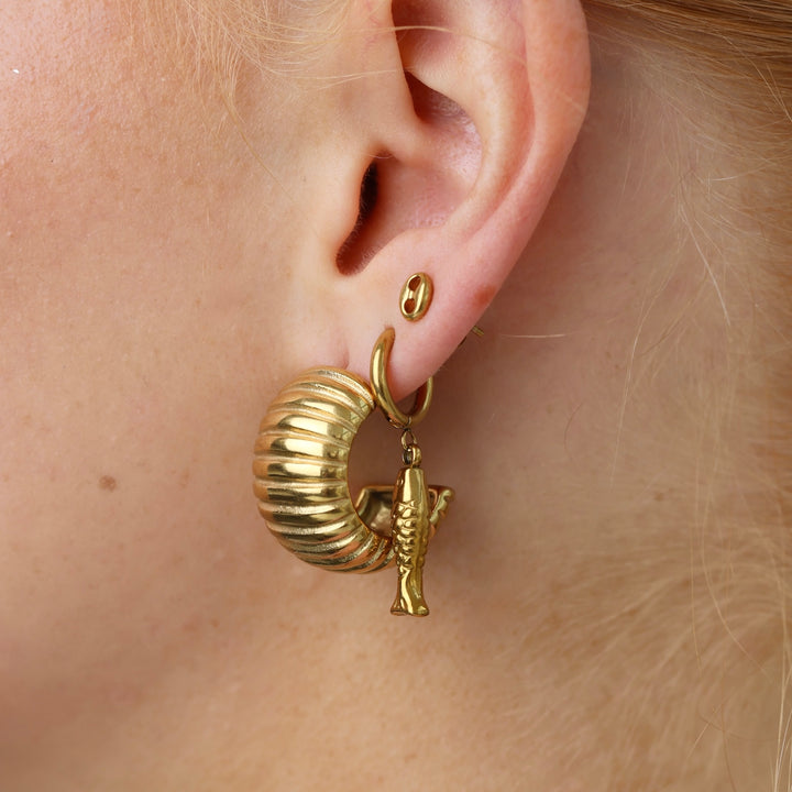 Lovi - Bague Cœur Martelé Acier Inoxydable