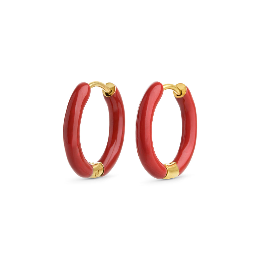 Kaja - Huggie Oorringen 17mm Roestvrij Staal