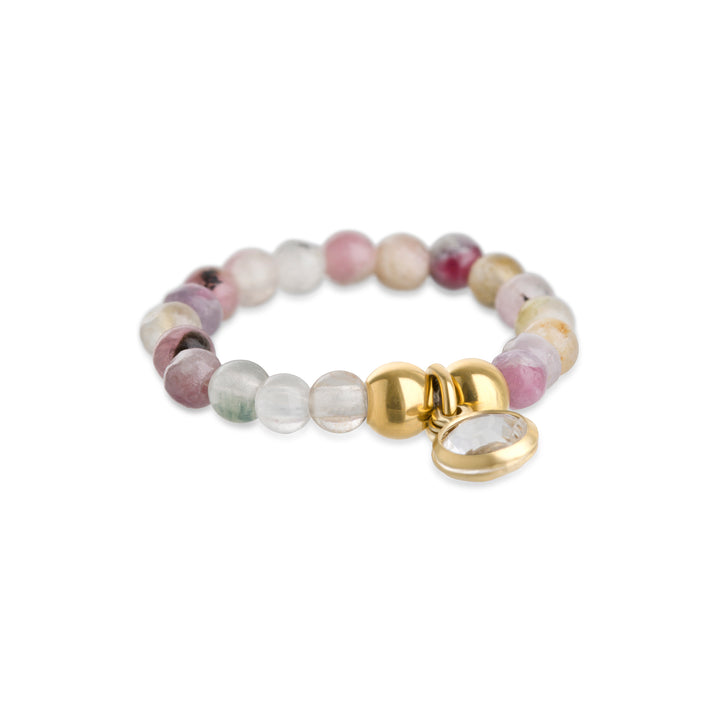 Hope - Bague en pierre en acier inoxydable