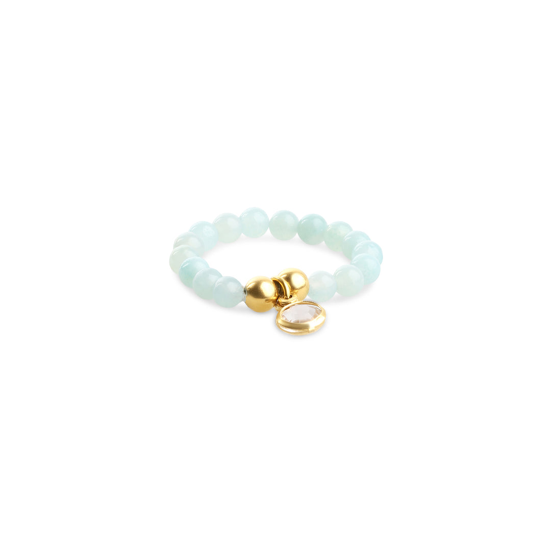 Hope - Bague en pierre en acier inoxydable