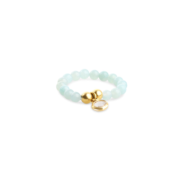 Hope - Bague en pierre en acier inoxydable
