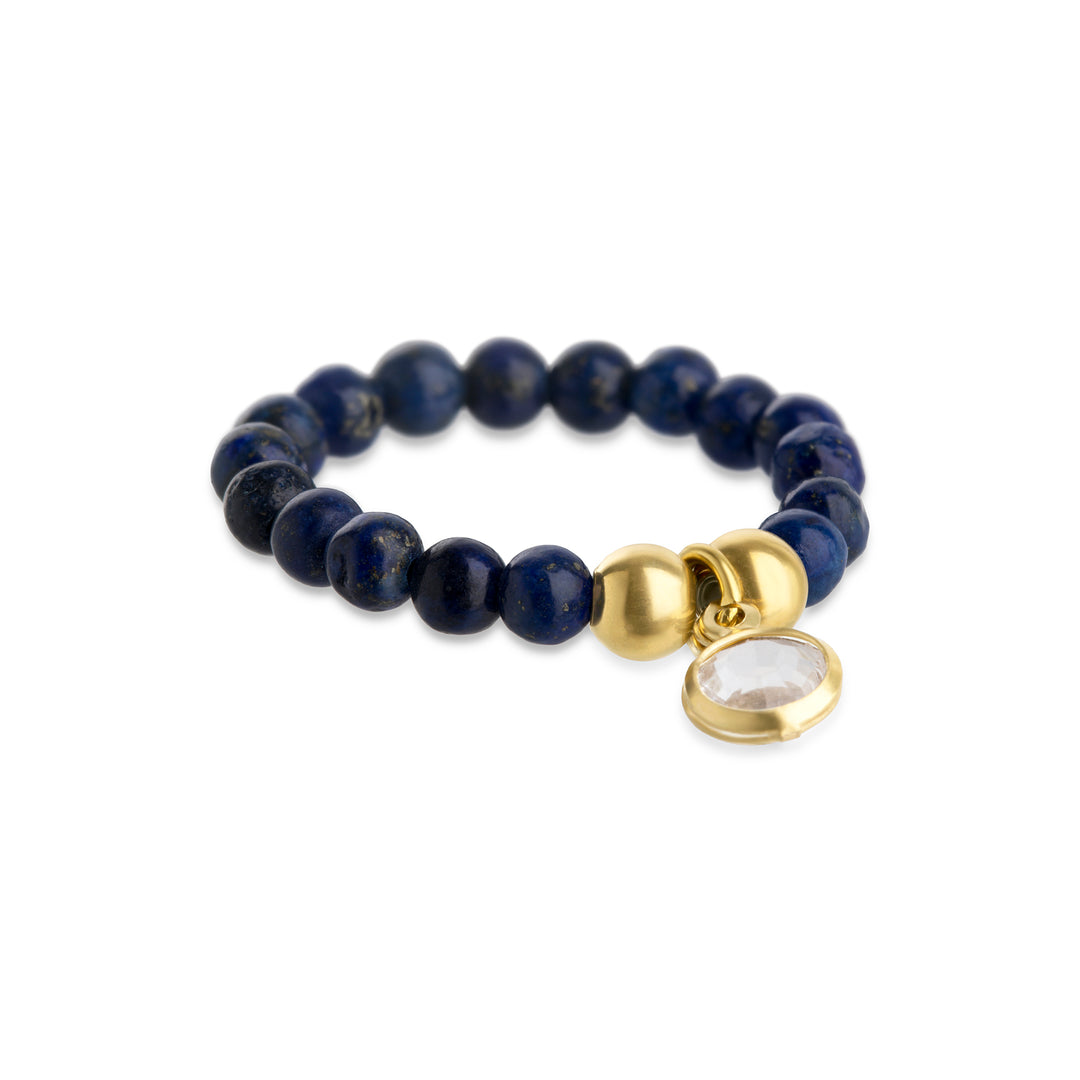 Hope - Bague en pierre en acier inoxydable
