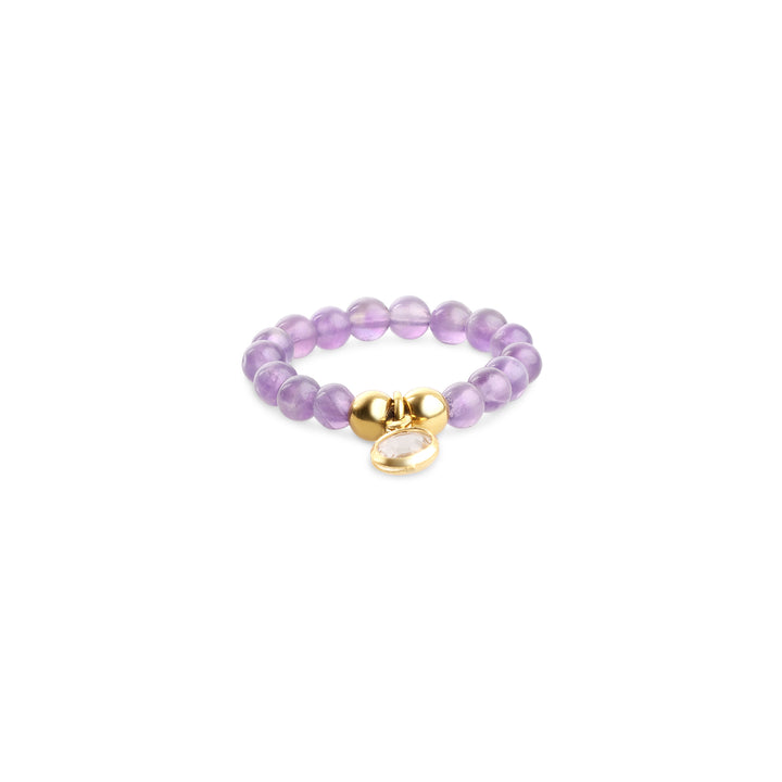Hope - Bague en pierre en acier inoxydable