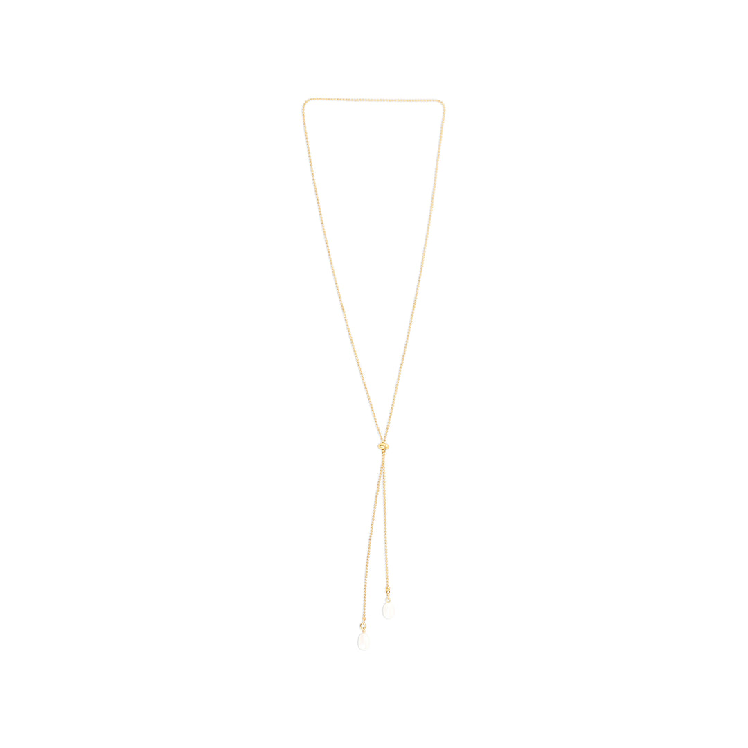 Barbro - Lariat Parelketting Roestvrij Staal