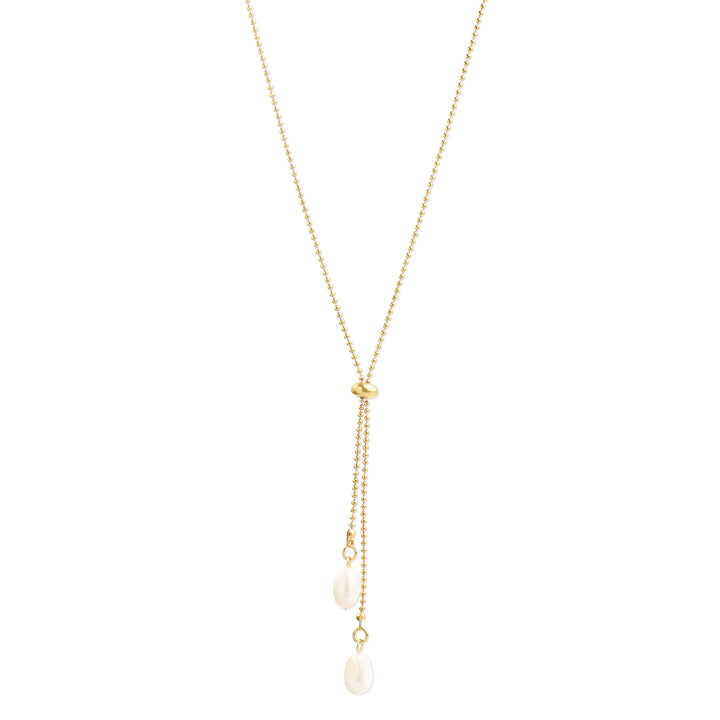 Barbro - Lariat Parelketting Roestvrij Staal