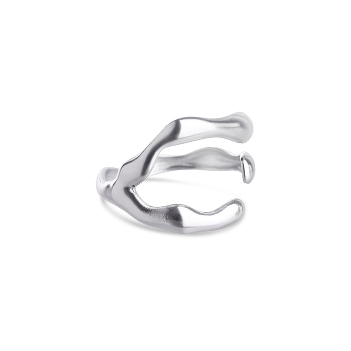 Clara - Bague Griffe Acier Inoxydable Argenté